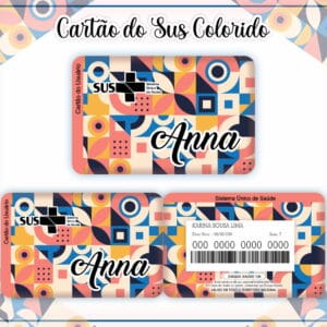 Cartão Personalizado SUS Adulto Feminino - ARQUIVO DIGITAL