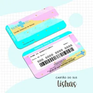 Cartão Sus Adulto Listras Feminino - Arquivo Digital