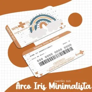 Cartão Sus Arco Íris Minimalista Menino - Arquivo Digital 13 Cartão Sus Arco Íris Minimalista Menino - Arquivo Digital