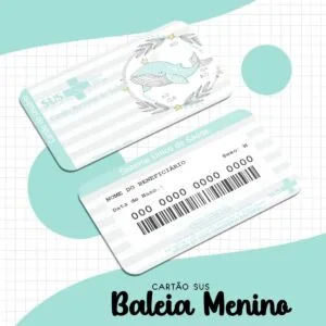 Cartão Sus Baleia Menino - Arquivo Digital 14 Cartão Sus Baleia Menino - Arquivo Digital