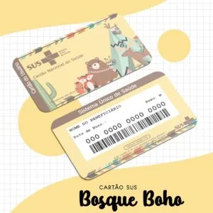 Cartão Sus Bosque Boho - Arquivo Digital 16 Cartão Sus Bosque Boho - Arquivo Digital