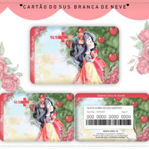 Cartão Sus Branca De Neve Aquarelado - Arquivo Digital