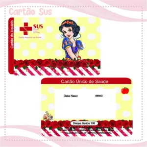 Cartão Sus Branca de Neve Menina - Arquivo Digital 7 Cartão Sus Branca de Neve Menina - Arquivo Digital