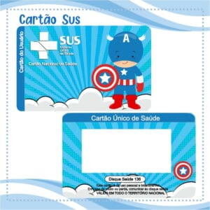 Cartão Sus Capitão América Cute - Arquivo Digital