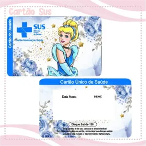 Cartão Sus Cinderela Menina - Arquivo Digital 10 Cartão Sus Cinderela Menina - Arquivo Digital