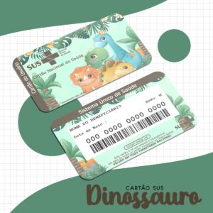 Cartão Sus Dinossauro Menino - Arquivo Digital
