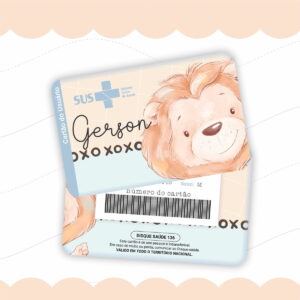 cartao sus do bebe com tema leao para imprimir
