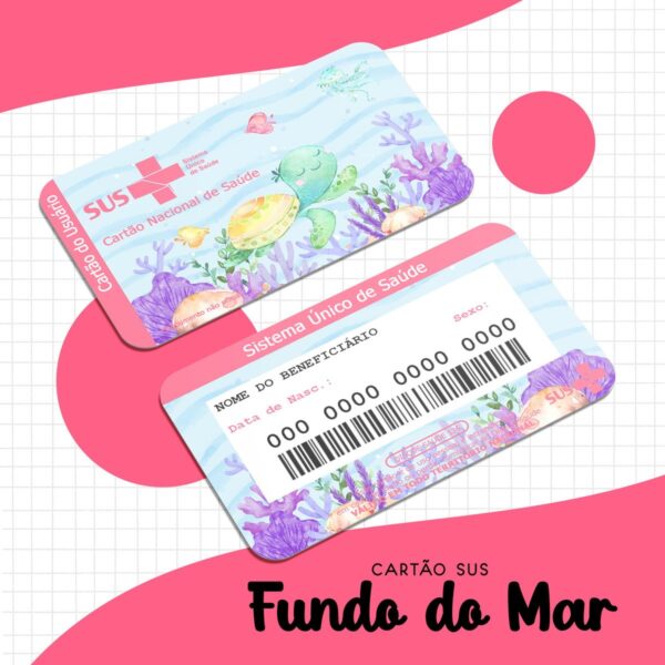 Cartão Sus Fundo do Mar Menina - Arquivo Digital