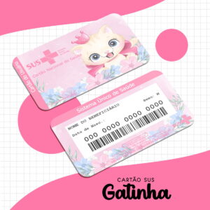 cartao sus gatinha menina arquivo digital