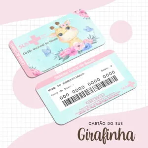 Cartão Sus Girafinha Baby - Arquivo Digital