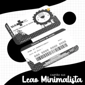 Cartão Sus Leão Minimalista - Arquivo Digital 21 Cartão Sus Leão Minimalista - Arquivo Digital