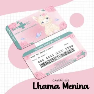 Cartão Sus Lhama Menina - Arquivo Digital
