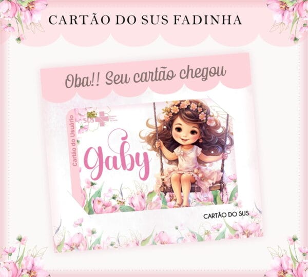 Cartão Sus Menina Fada - Arquivo Digital