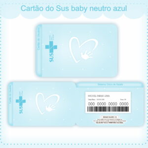 cartao sus neutro azul digital para imprimir e personalizar