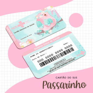 cartao sus passarinho arquivo digital