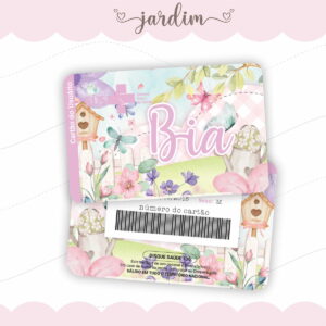 cartao sus personalizado tema jardim arquivo digital