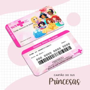 Cartao Sus Princesas Editavel Arquivo Digital