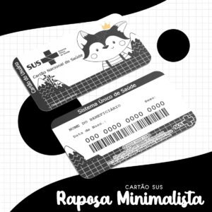 Cartão Sus Raposa Minimalista - Arquivo Digital