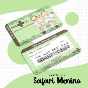 Cartão Sus Safari Menino - Arquivo Digital 2 Cartão Sus Safari Menino - Arquivo Digital