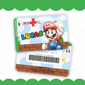 Cartão Sus Super Mario - Arquivo Digital 6 Cartão Sus Super Mario - Arquivo Digital
