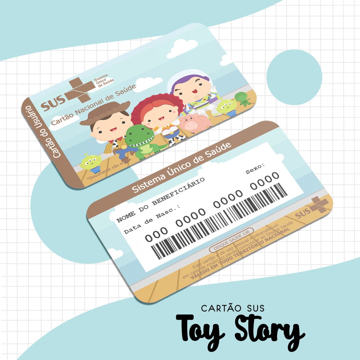 Cartão SUS Toy Story PNG para Lembrancinhas 1 Cartão SUS Toy Story PNG para Lembrancinhas