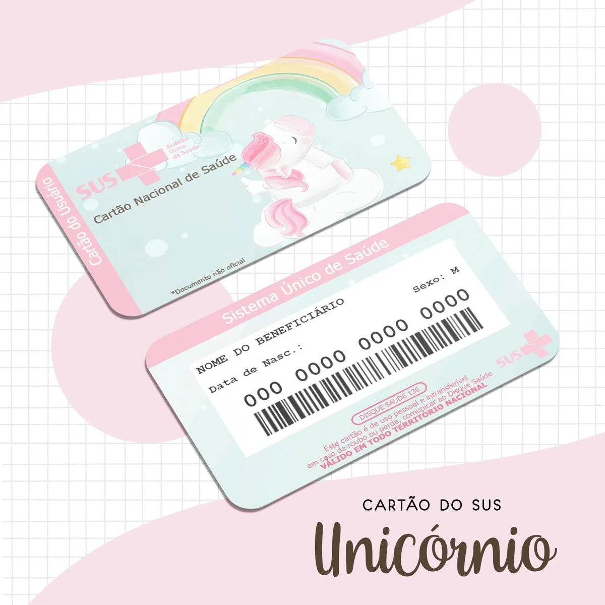 Cartão Sus Unicórnio - Arquivo Digital