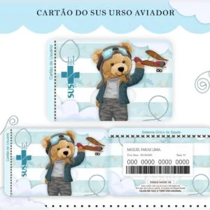 Cartão Sus Urso Aviador - Arquivo Digital 15 Cartão Sus Urso Aviador - Arquivo Digital
