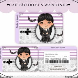 Cartão Sus Wandinha - Arquivo Digital