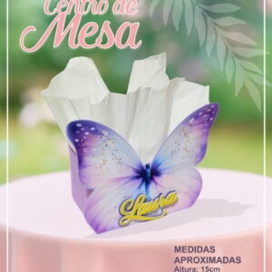 centro de mesa borboleta lilas em pdf e studio para festa