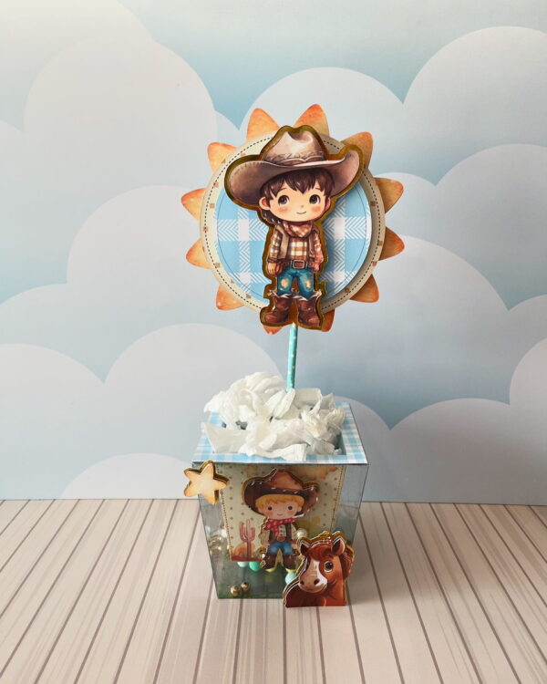 Centro de Mesa Cowboy Menino - Arquivo Digital