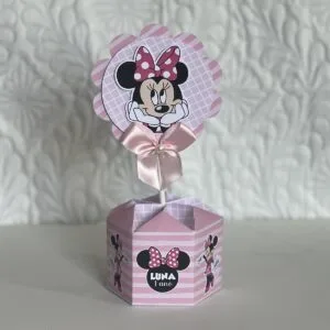 Centro de Mesa Minnie Rosa - Arquivo Digital 14 Centro de Mesa Minnie Rosa - Arquivo Digital