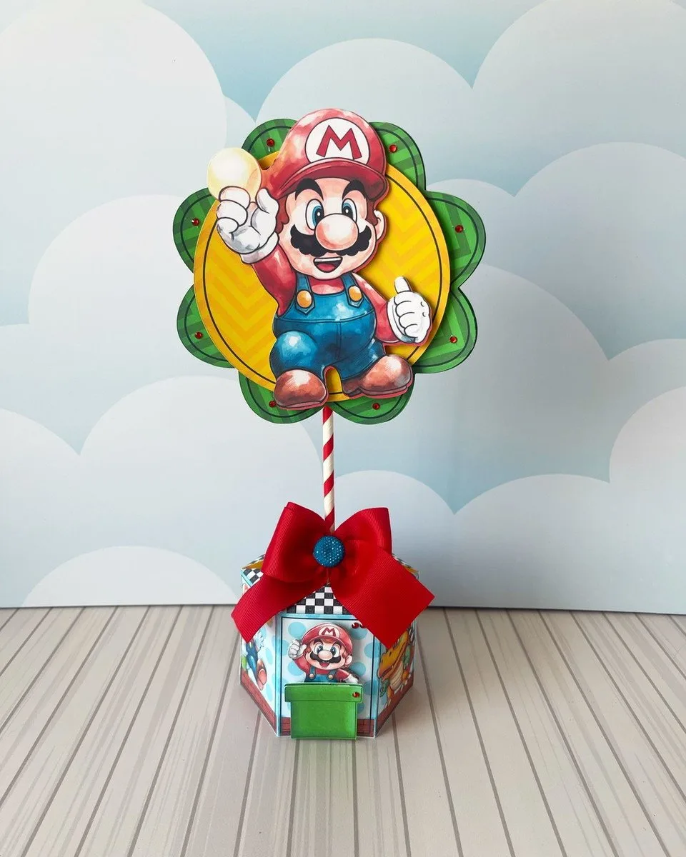 Centro de Mesa Super Mario - Arquivo Digital 1 Centro de Mesa Super Mario - Arquivo Digital