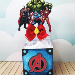 centro de mesa vingadores personalizavel em pdf e studio