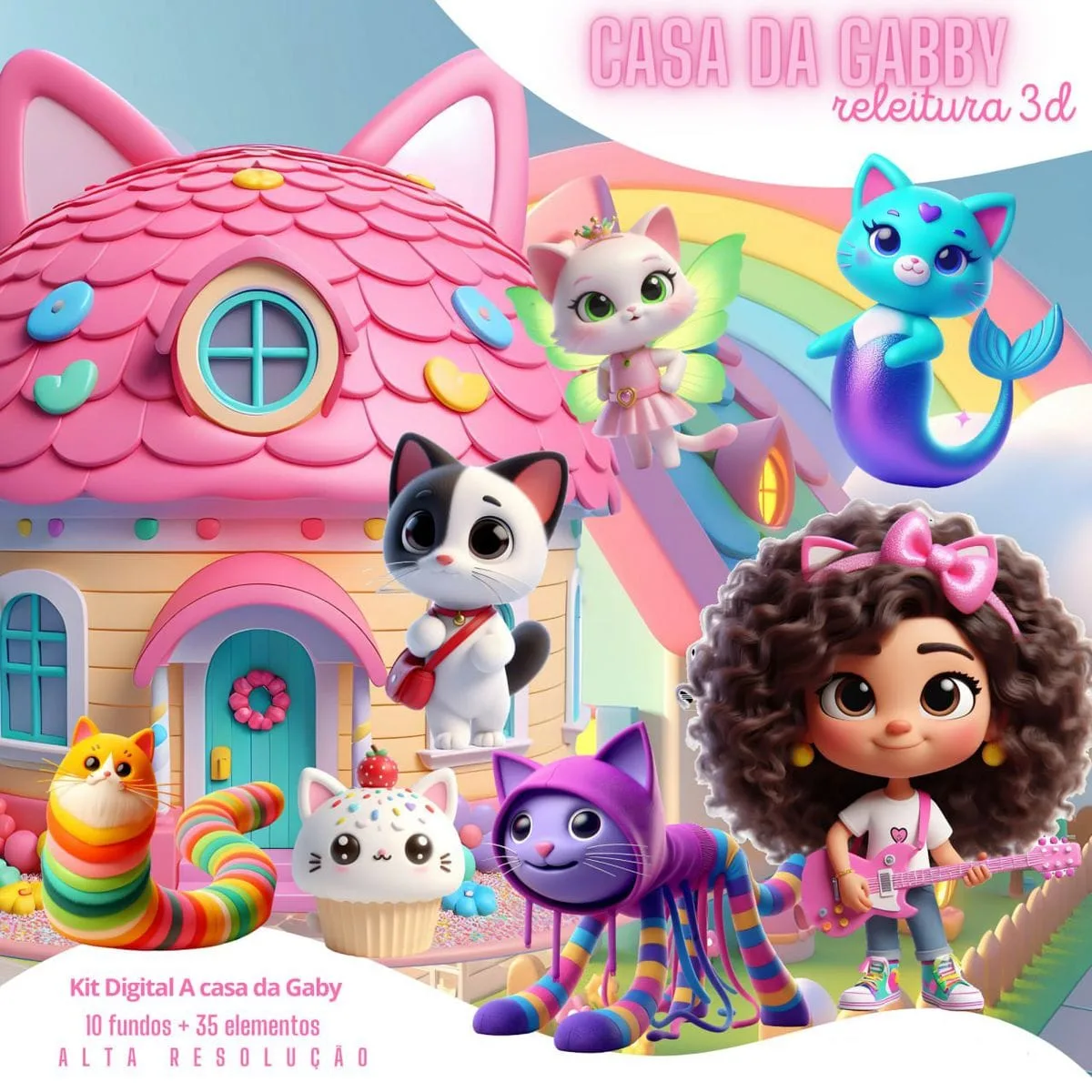 Cliparts A Casa Mágica da Gabby Png Imagens Baby 3D Cute 1 Cliparts A Casa Mágica da Gabby Png Imagens Baby 3D Cute