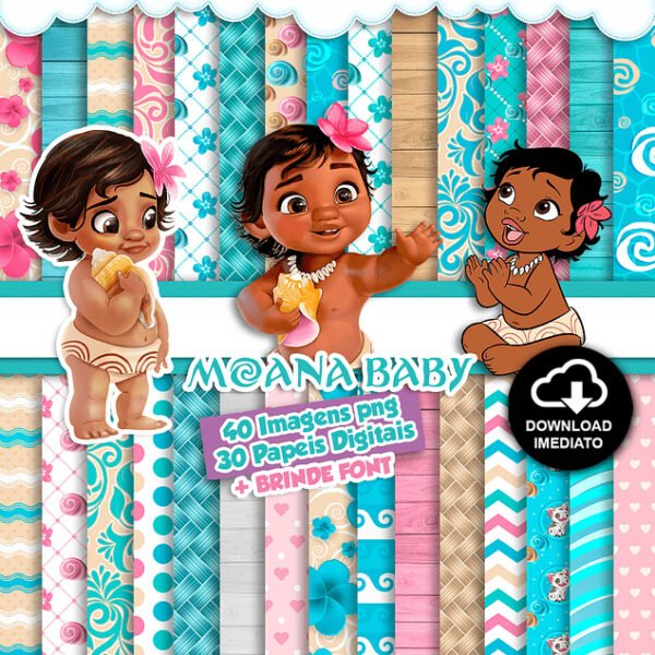 Cliparts Baby Moana Png Imagens Ilustrações P Personalizados