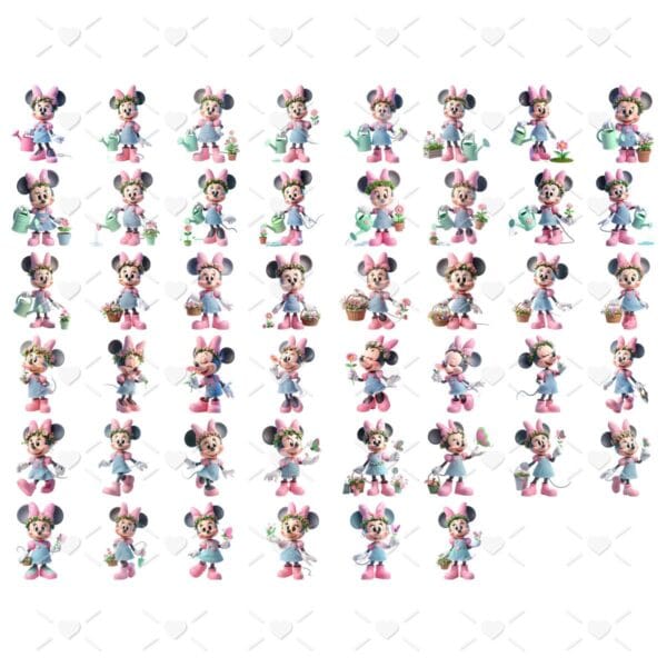 Cliparts Jardim Da Minnie Rosa Png Imagens Baby 3d Cute