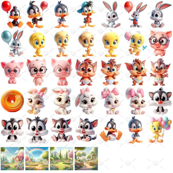 Cliparts Looney Tunes Imagens Png 3d Cute Baby
