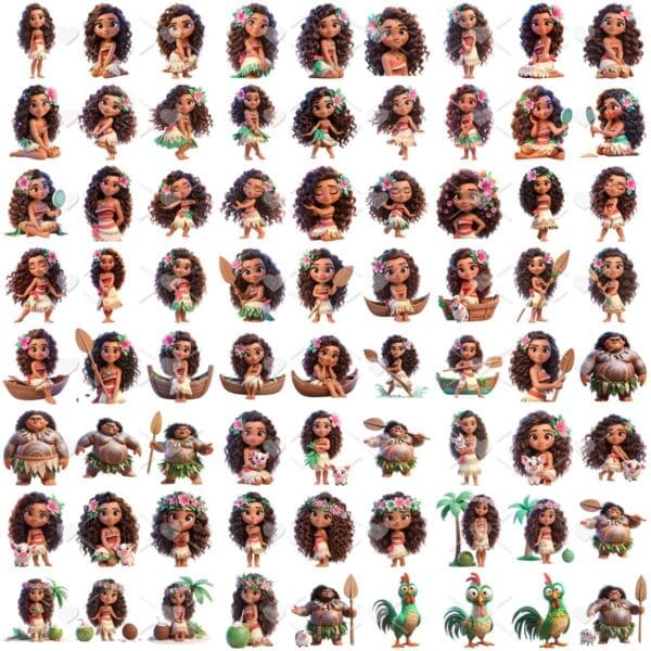 Cliparts Moana Waialiki Png Imagens Baby 3d Cute Bebes 2