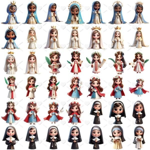 Cliparts Santinhas Católicas Imagens Png 3D Cute Baby