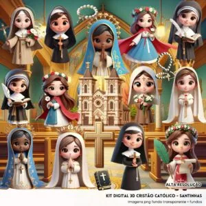 Cliparts Santinhas Católicas Imagens Png 3D Cute Baby