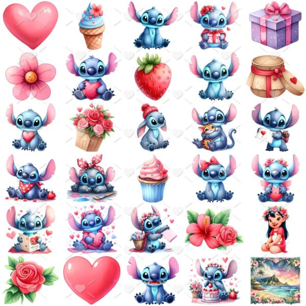 Cliparts Stitch Png Kit Digital Ilustrações Namorados