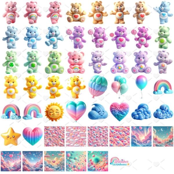 Cliparts Ursinhos Carinhosos Png Imagens Baby 3D Cute Bebês