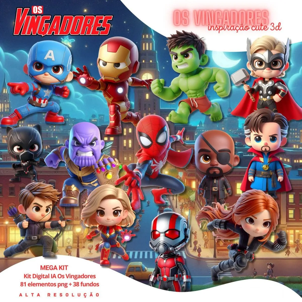 Cliparts Vingadores Imagens Png 3D Cute Baby 1 Cliparts Vingadores Imagens Png 3D Cute Baby