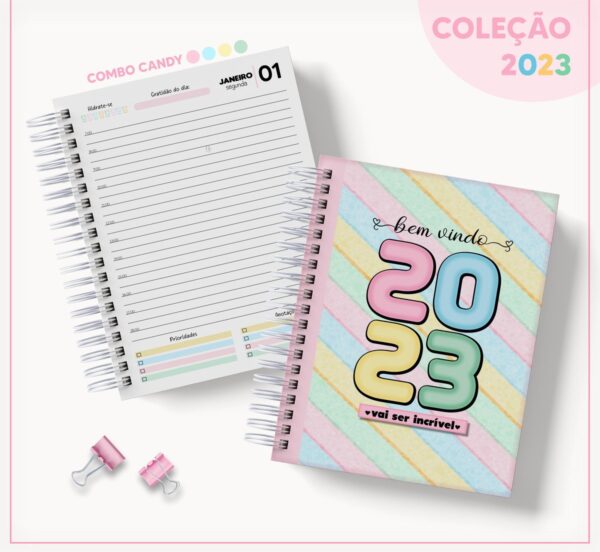Coleção Agendas Candy - Datada 2023 - Arquivo Digital