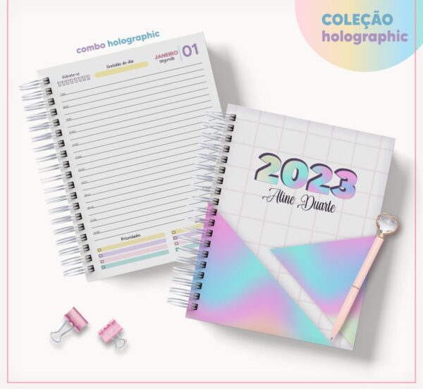 Coleção Agendas Holographic - Datada 2023 - Arquivo Digital