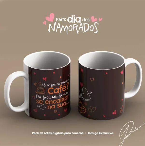 Coleção Amor em Caneca: 52 Artes para Sublimação