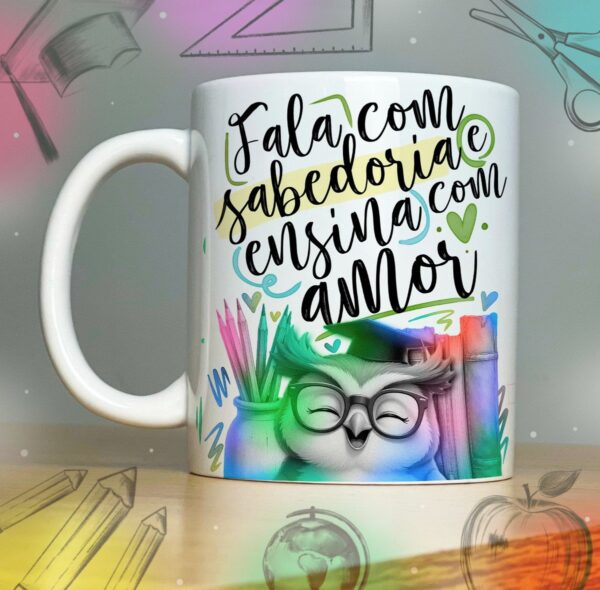 Coleção Artes para Sublimação Caneca Prof - Arquivo Digital