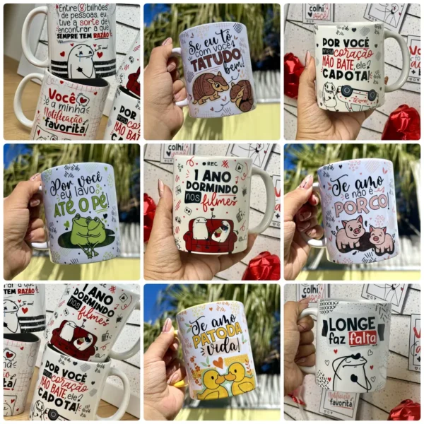 Coleção Exclusiva Flork para Canecas - Arte e Amor