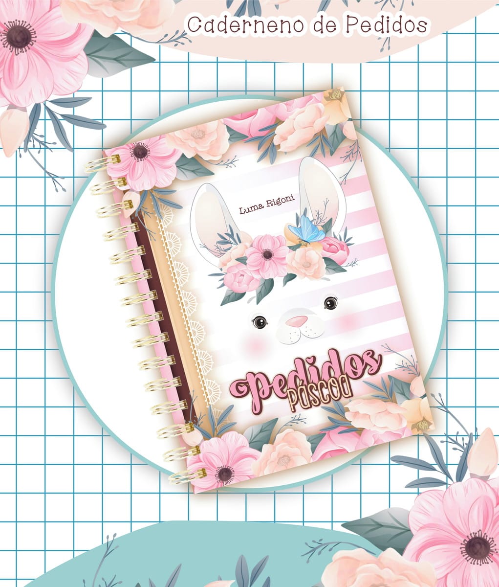 Caderno de Pedidos Páscoa Kit Digital com Capas PNG 2 Caderno de Pedidos Páscoa Kit Digital com Capas PNG - Imagem 2