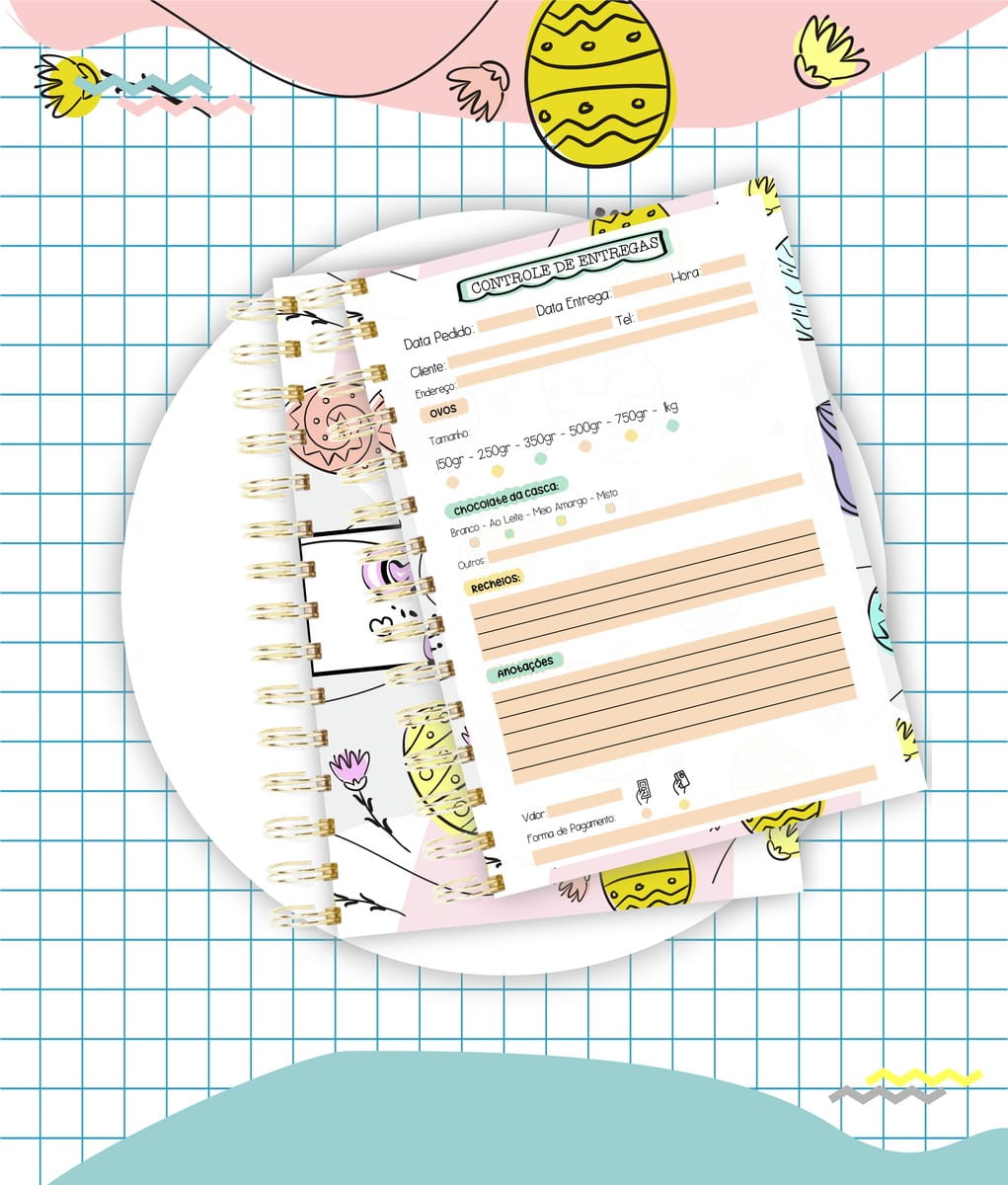 Caderno de Pedidos Páscoa Kit Digital com Capas PNG 4 Caderno de Pedidos Páscoa Kit Digital com Capas PNG - Imagem 4